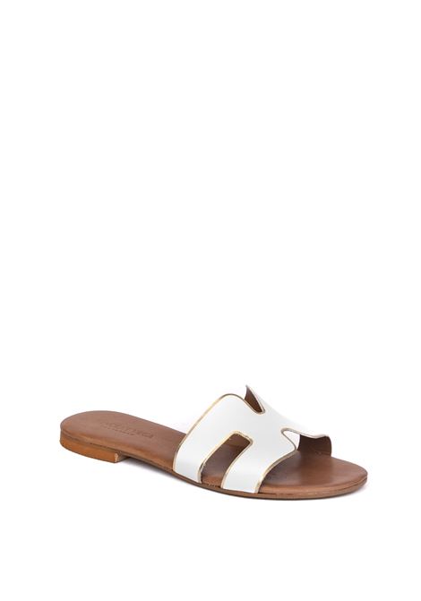 White leather sandal VINCENT VEGA | P106 HDLVIT-BIANCO